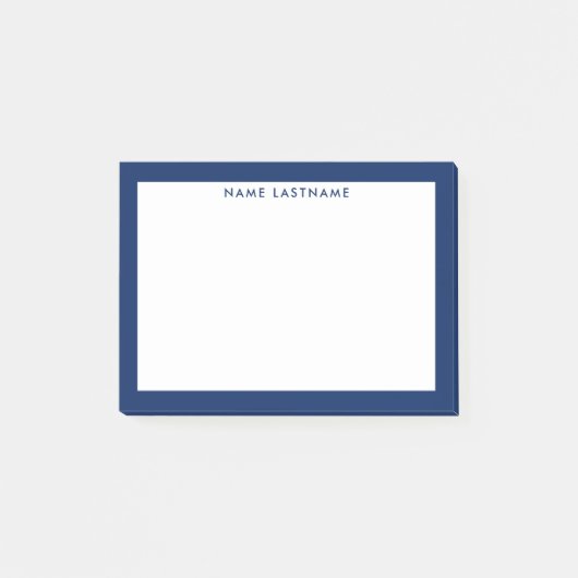 Aangepast gewoon modern blauw Lijst Post-it® Notes (Voorkant)
