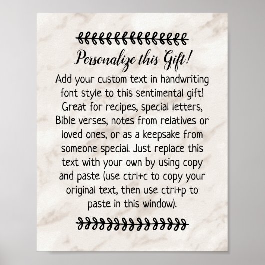 Aangepast Gezegde prijsopgave Aangepaste toetsenbo Poster (Voorkant)