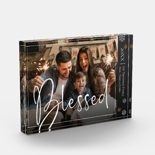 Aangepast gezegend zwart-wit fotoblok (Links)