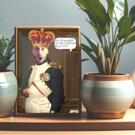 Aangepast gezicht in gatenkoning met kroonkoning p kaart