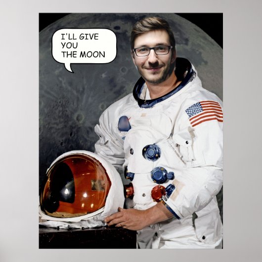 Aangepast gezicht in hole astrounat poster (Voorkant)