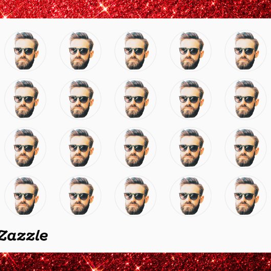 Aangepast gezicht ronde sticker