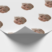 Aangepast gezicht Verjaardagsfeestje Aangepaste Ba Cadeaupapier (Hoek)