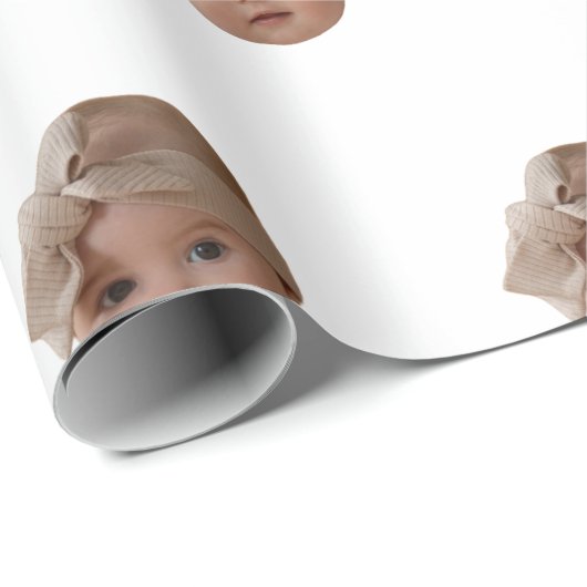 Aangepast gezicht Verjaardagsfeestje Aangepaste Ba Cadeaupapier (Rol Hoek)