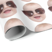 Aangepast gezicht Verjaardagsfeestje Aangepaste Ba Cadeaupapier (Rol Hoek)