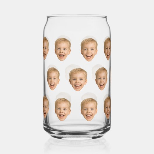 Aangepast Gezichtscadeau, Gepersonaliseerde Gezich Blikvorm Glas (Voorkant)