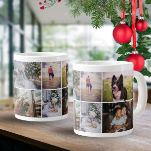 Aangepast gezin 8 Fotocollage Holiday Keepomwille Extra Grote Beker