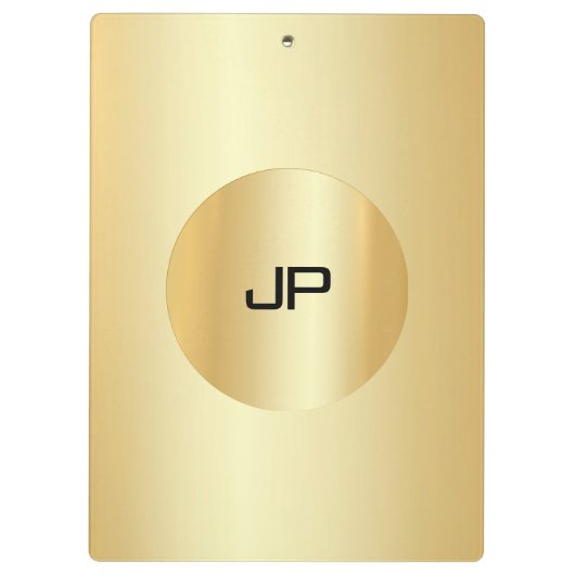 Aangepast Glamoureus Gold-uiterlijk elegant monogr Klembord (Achterkant)