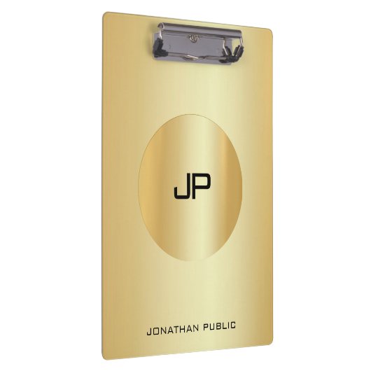 Aangepast Glamoureus Gold-uiterlijk elegant monogr Klembord (Rechts)