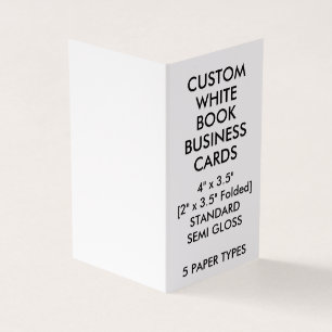 Aangepast GLOSSY Book Folded Visitekaartjes 2 x 3,