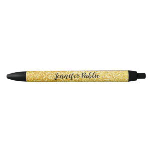 Aangepast Gold Glitter-Sjabloon gecalligrafeerd sc Zwarte Inkt Pen