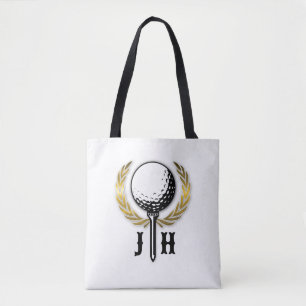 Aangepast Gold Golf Monogram Ontwerp Draagtas