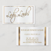 Aangepast - Gold Script-tekst Visitekaartje (Voorkant / Achterkant)