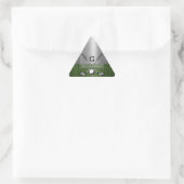 Aangepast Golf Monogram Ontwerp Driehoek Sticker (Tas)