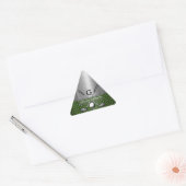 Aangepast Golf Monogram Ontwerp Driehoek Sticker (Envelop)
