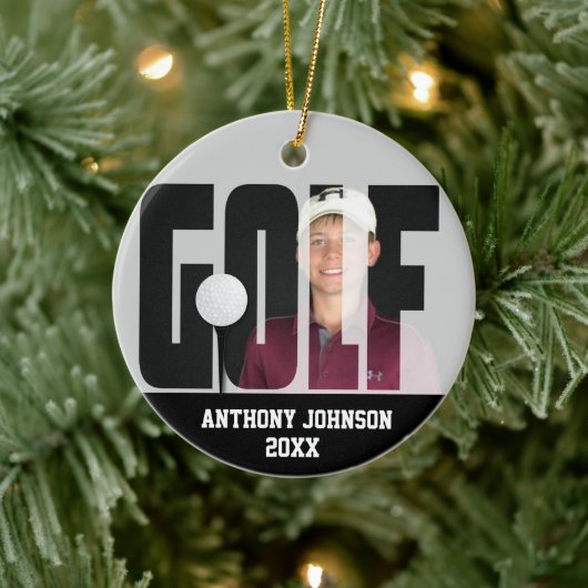 Aangepast - Golf Photo Keepomwille Ceramic Ornamen Keramisch Ornament (Boom)