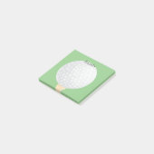 aangepast golfbal golfontwerp groen en wit post-it® notes (Schuin)