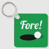 Aangepast golfbal sleutelhanger cadeau voor golfer (Voorkant)