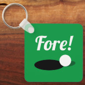 Aangepast golfbal sleutelhanger cadeau voor golfer (Voorkant)