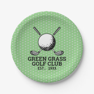 Aangepast golfclub logo ontwerp papieren bordje