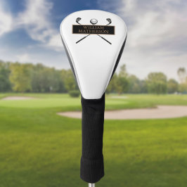 Aangepast goud en zwart elegant modern golfheadcover