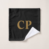 Aangepast Goud Initiaal Bad Handdoek (Wasdoekje)