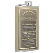 Aangepast Goud Pensioen Teken Heupfles (Rechts)