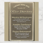 Aangepast Goud Pensioen Teken Wijn Etiket (Enkel label)