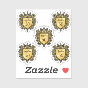Aangepast gouden embleem sticker