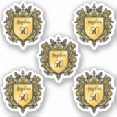 Aangepast gouden embleem sticker (Voorkant)