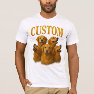 Aangepast Gouden Retriever-portretkunstwerk – huis T-shirt