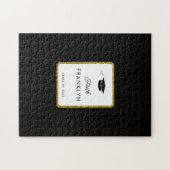 Aangepast goudglitter Afstuderen Puzzle Guest Book Legpuzzel (Horizontaal)