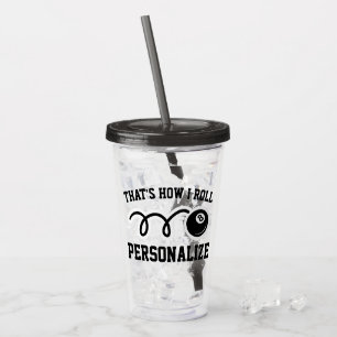 Aangepast grappig biljartdepoel acryltumblusglas acryl drinkbeker