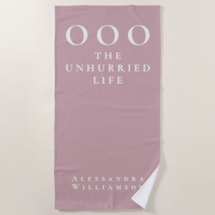 Aangepast Grappig Stof Roze Wit OOO Minimalistisch Strandlaken