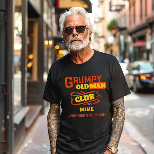 Aangepast Grappig T-shirt – Grumpy Old Man Club