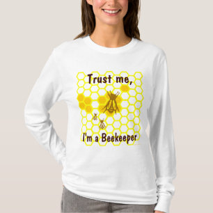 Aangepast grappig T-shirt van de imker Honeycomb A