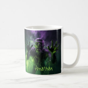 Aangepast griezelig monster in waterhorror Hallowe Koffiemok