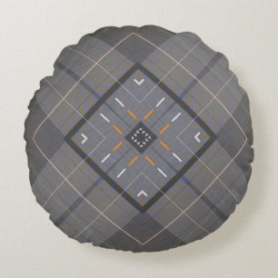 Aangepast grijs blauw Ontworpen rondreis Rond Kussen