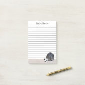 Aangepast grijs parelpitje Voetbal gelijnd Post-it® Notes (Op bureau)