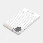 Aangepast grijs parelpitje Voetbal gelijnd Post-it® Notes (Schuin)