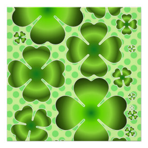 Aangepast groen gelukskoekpatroon cadeau perfect poster