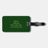 Aangepast groen geplakt Bagagelabel (Achterkant horizontaal)