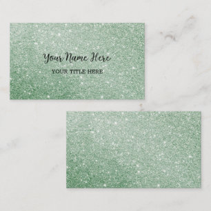 Aangepast groen glitter-Visitekaartje Visitekaartje