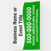 Aangepast groen wit bedrijf Adverteren Spandoek (Verticaal)