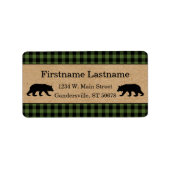 Aangepast groen zwart landstaal, constructiepatroo etiket (Voorkant)