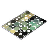 Aangepast groen zwart-wit backroart patroon notitieboek (Linkerzijde)