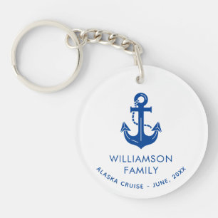 Aangepast groepsreis-souvenir voor gezinscruise sleutelhanger