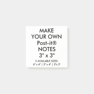 Aangepast, groot, 3-inch vierkant Post-it® notes