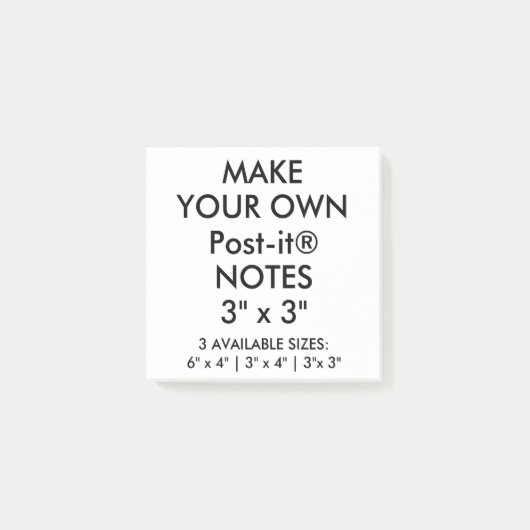 Aangepast, groot, 3-inch vierkant Post-it® notes (Voorkant)