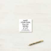 Aangepast, groot, 3-inch vierkant Post-it® notes (Op bureau)